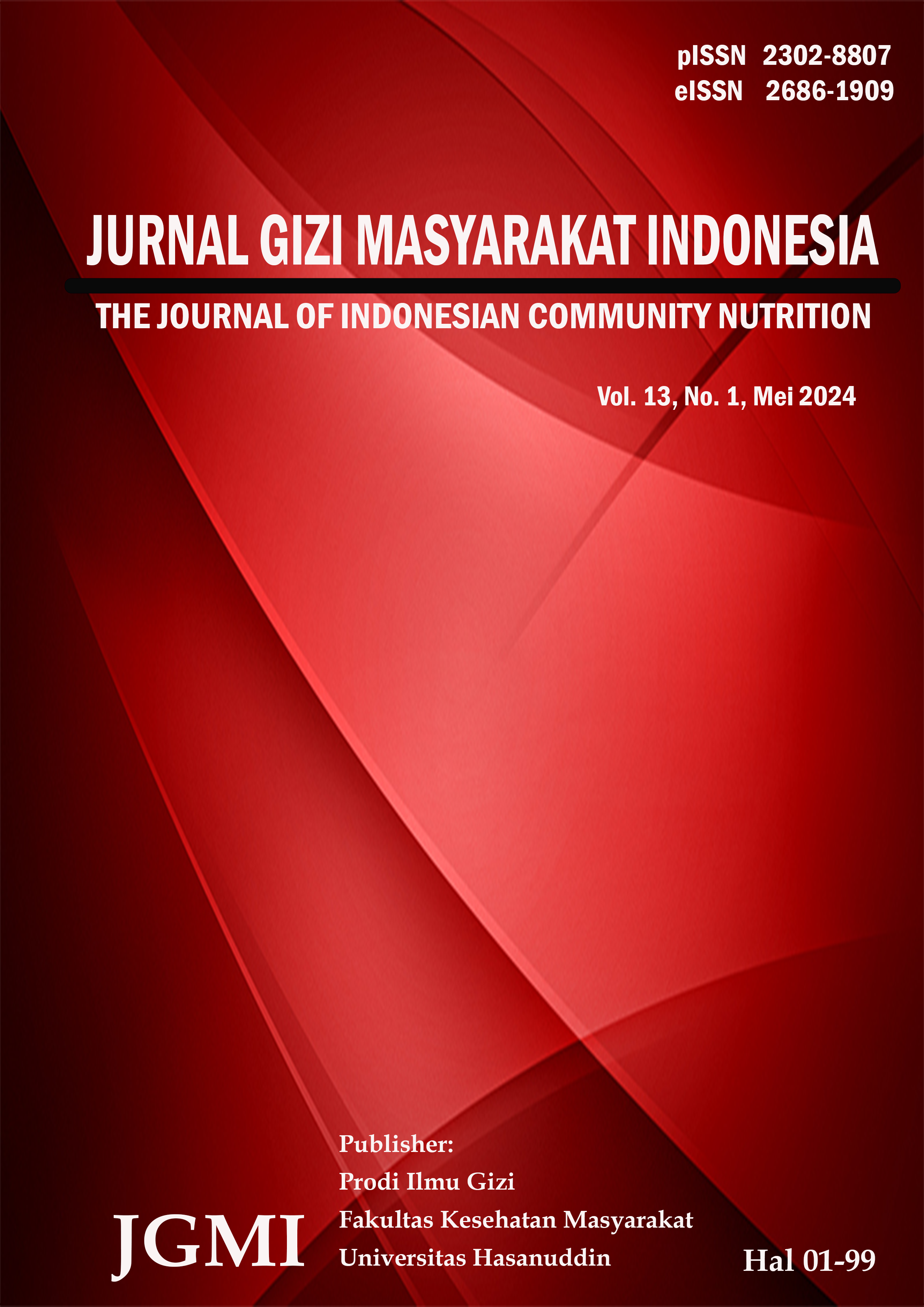 					View Vol. 13 No. 1 (2024): Volume 13, No.1, 2024; Jurnal Gizi Masyarakat Indonesia
				